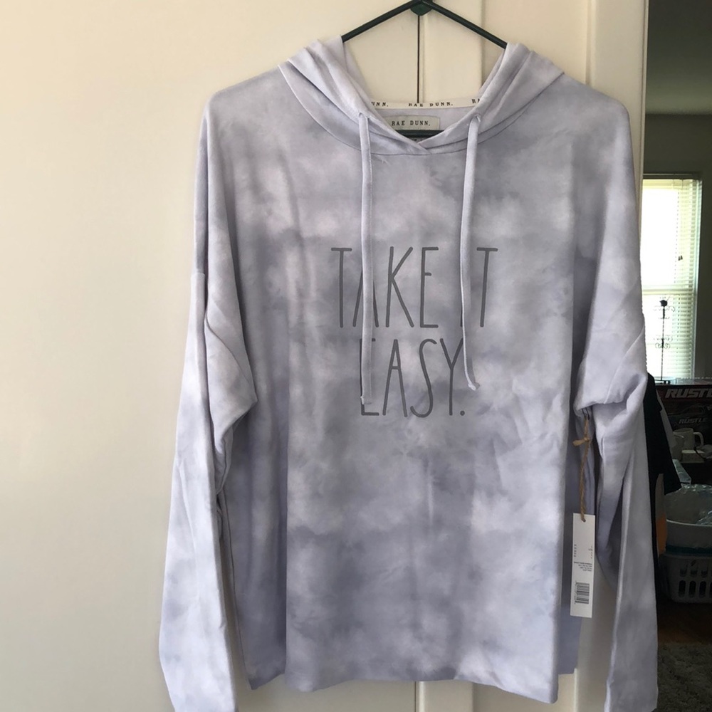Rae Dunn TAKE IT EASY tie dye hoodie